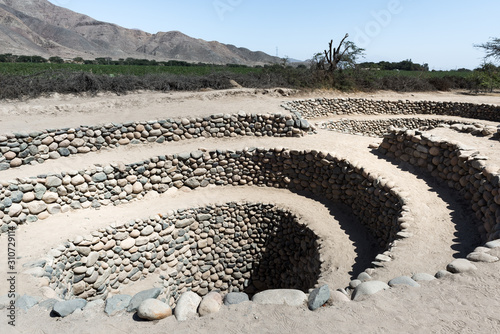 Cantalloc Aqueduct in Nazca, Peru photo