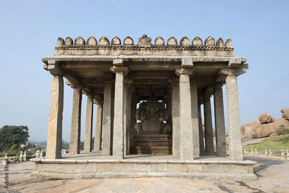 Fototapeta premium Ganesha Temple, Hampi Monuments, Karnataka , India