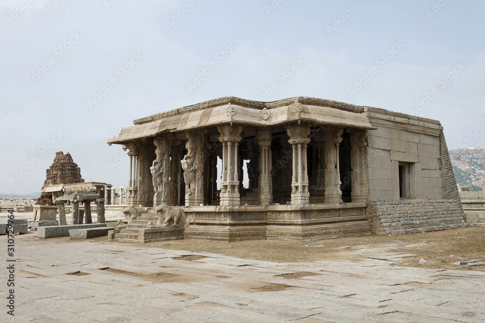 Vittala Temple. Kalyana mandapa or ceremonial wedding hall. Hampi Monuments, Karnataka , India