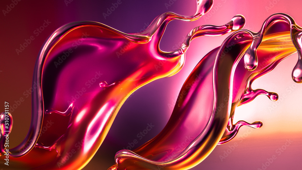 Obraz premium Abstract colorful background. 3d illustration, 3d rendering.