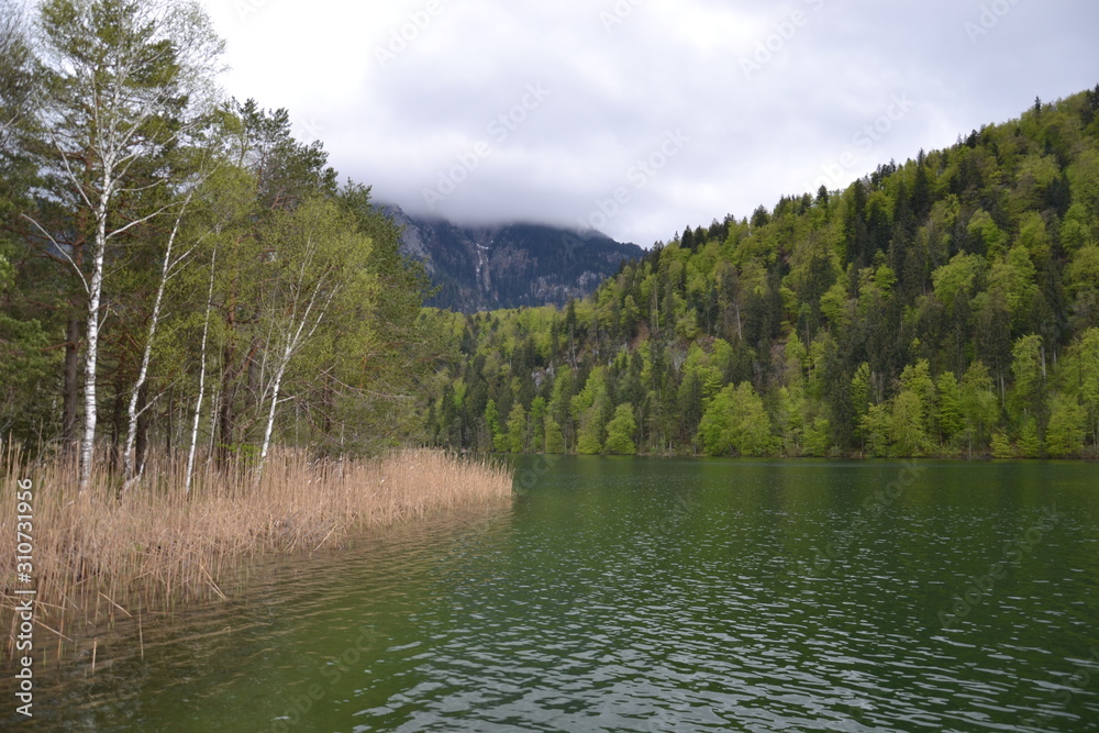 Walking in the Bavarian Alps in cloudy weather Walking in the Bavarian Alps in cloudy weather
