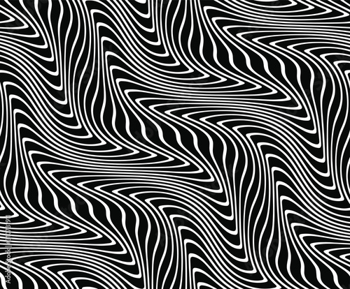 Full Seamless Modern Abstract Pattern Vector. Classic Black and White Design Fabric Print Background illustration for textile.