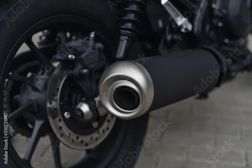 Exhaust system of motorcycle.