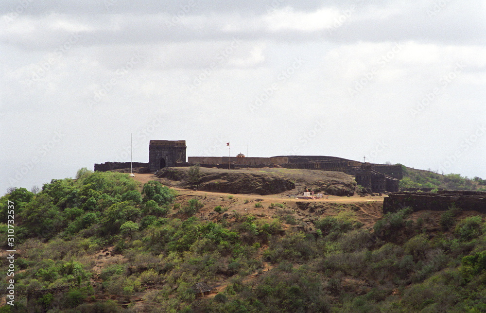 Shivaji’s palace at Raigad fort, Maharashtra, India