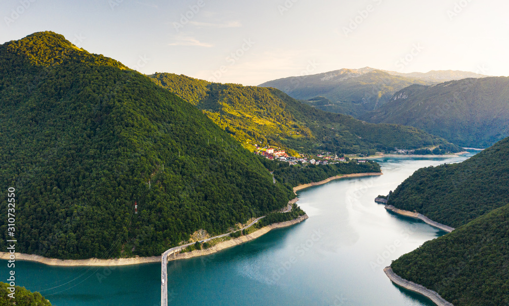 Mountains of Montenegro with river