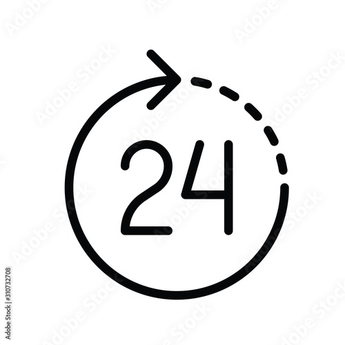 black friday related to twenty four hour sale vector with solid design
