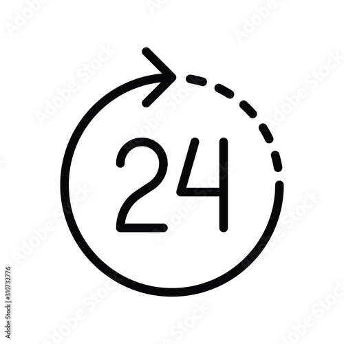 black friday related to twenty four hour sale vector in lineal style