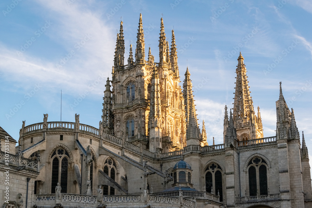 Gothic cathedral of Burgos. Stunning European Gothic. Castilla y Leon, Spain.