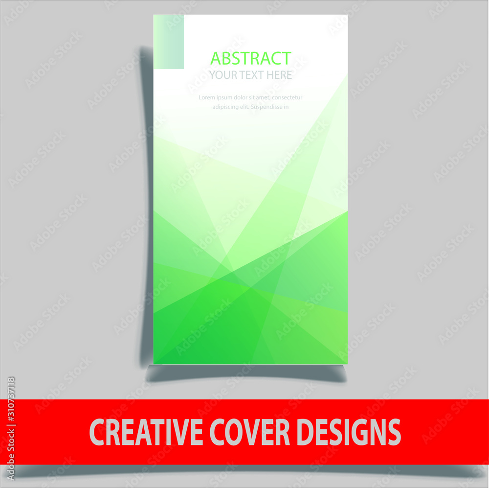 Fototapeta premium Cover design template for annual report. Abstract modern vector illustration. Cover presentation on a4. Abstract presentation templates. Flyer text font. Ad flyer text. White a4 brochure cover design