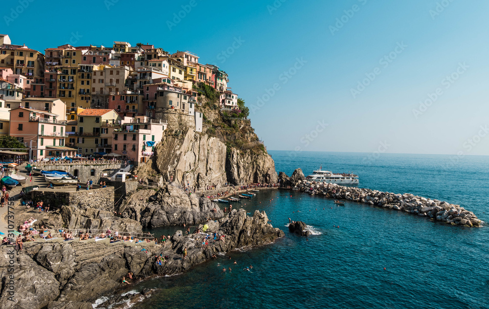 Beautiful landscape photography of the coastal area of Cinque Terre, Italy. 