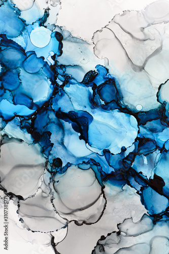 Abstract Alcohol Ink painting photo