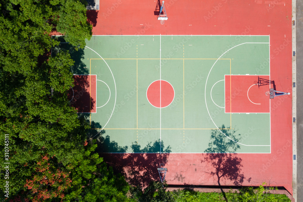 Aerial view of basketball court Stock Photo Adobe Stock
