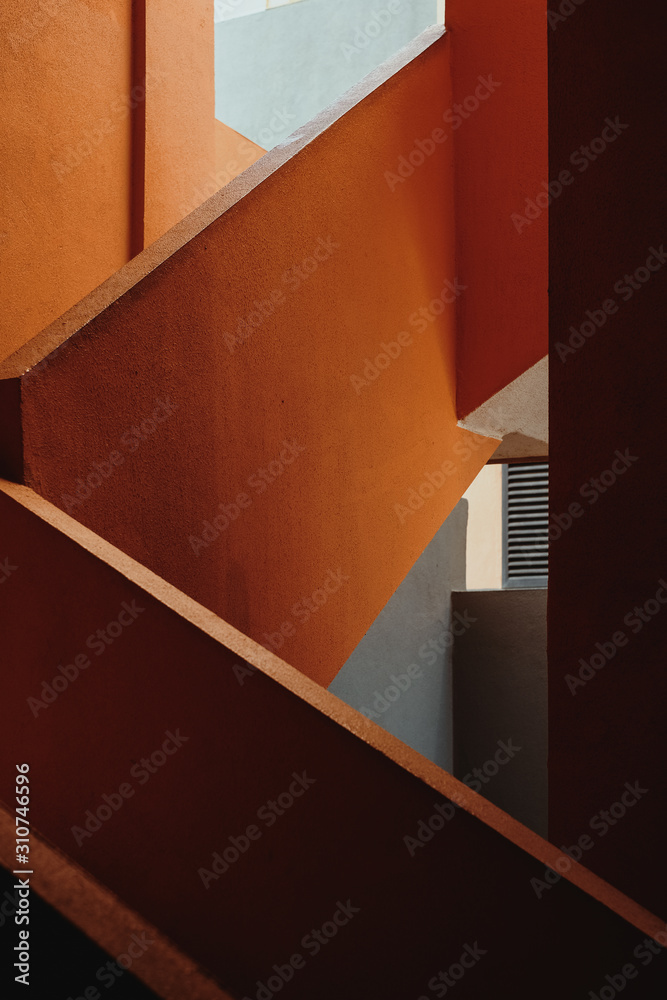 Orange Staircase Detail