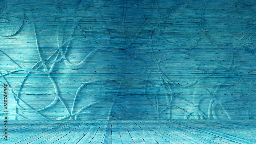Interior texture wood background. 3d illustration, 3d rendering.