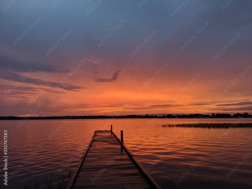 Summer Sunset On Lake Placid, Florida