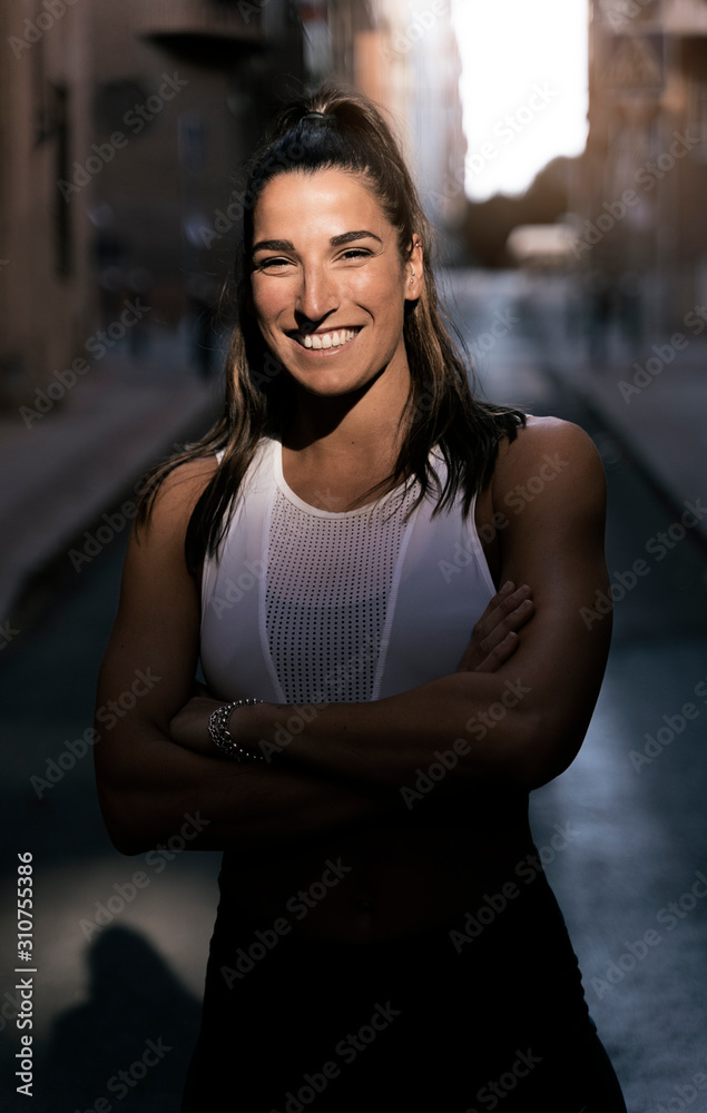 Portrait of attractive fitness woman Portrait of attractive fitness woman