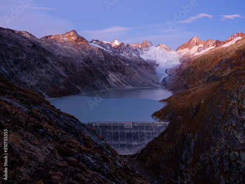 Grimsel Oberaar at sunrise photo