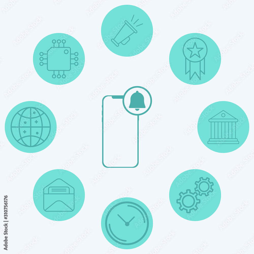 Mobile phone vector icon sign symbol