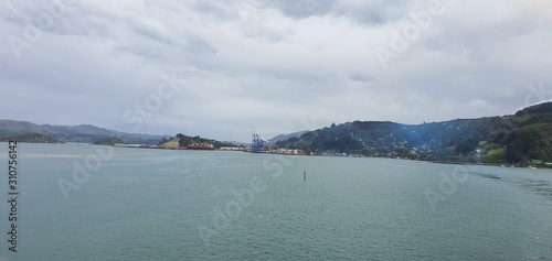 Dunedin, Otago / New Zealand - December 19, 2019: The Majestic Coast View of the Dunedin city and rural areas