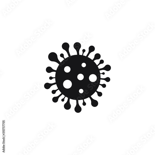 Danger bacteria icon design isolated on white background. Vector illustration
