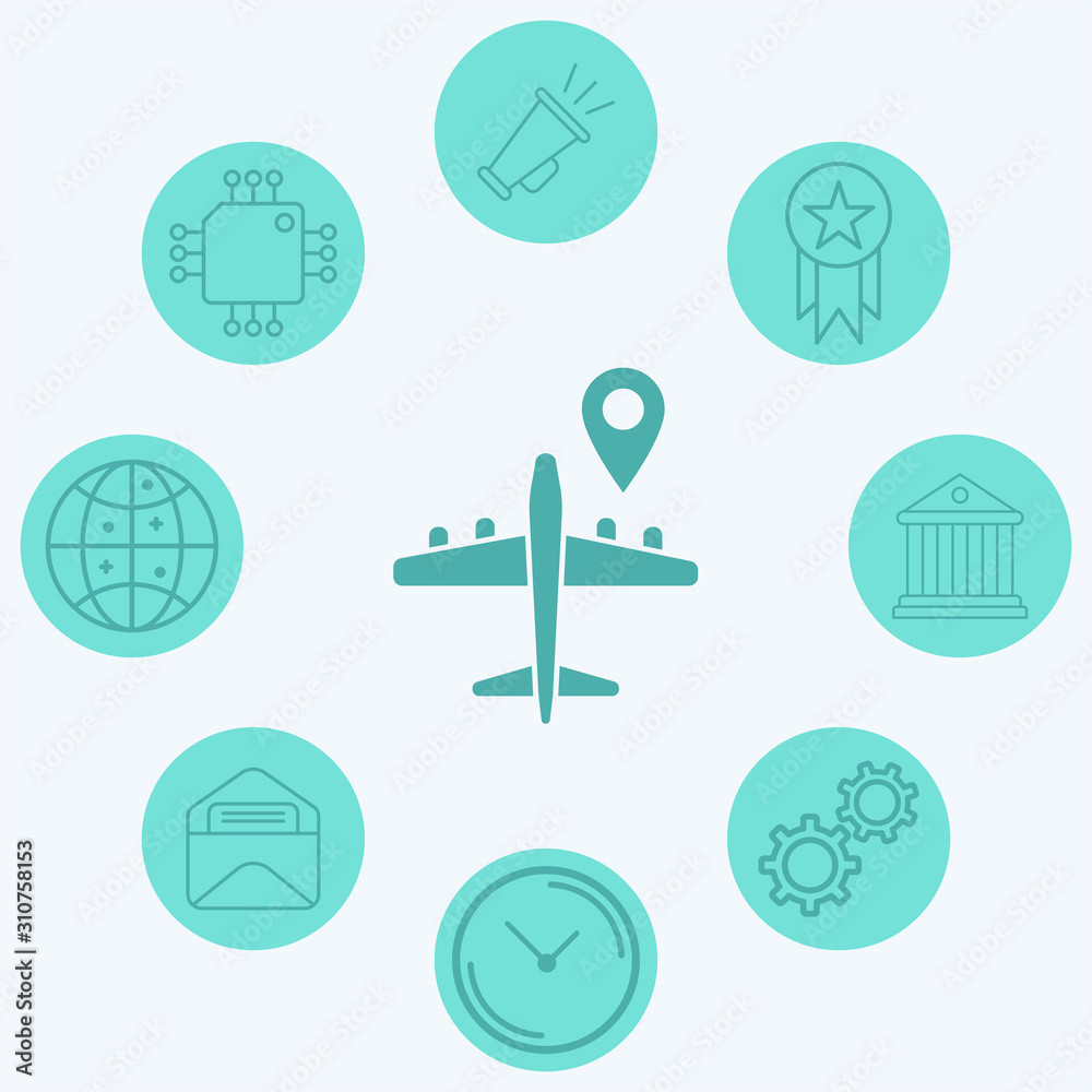 Plane vector icon sign symbol Plane vector icon sign symbol