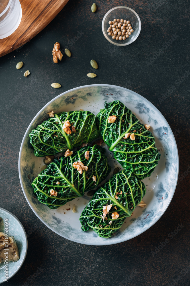Stuffed savoy cabbage leaves Stuffed savoy cabbage leaves