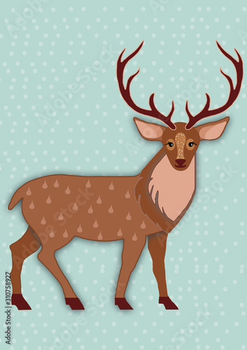 cute deer illustration