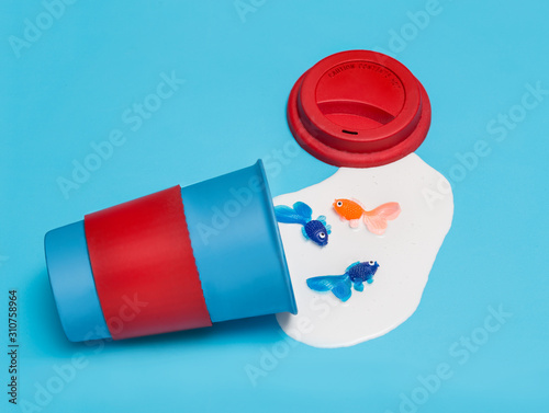 Fishes on my milk photo