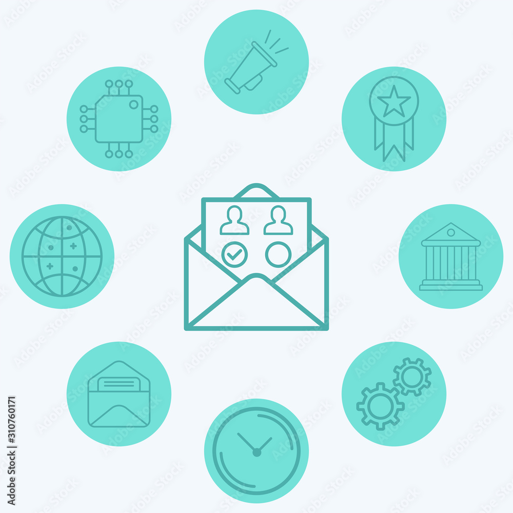 Polling vector icon sign symbol Polling vector icon sign symbol