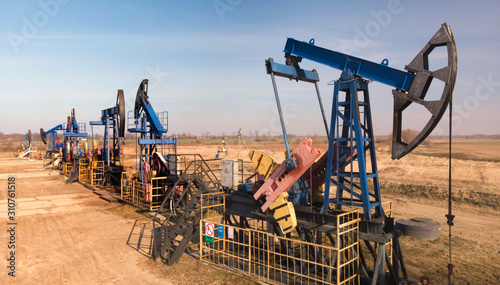 Industrial machinery of oil extraction facility