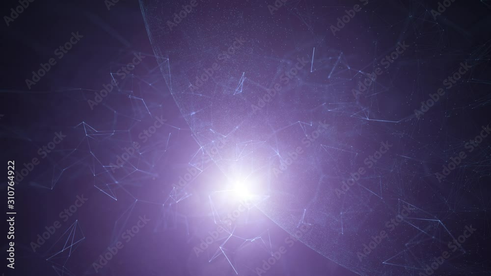 Rotation of network sphere and digital network lines with glow of light. Copy space animation background. Rotation of network sphere and digital network lines with glow of light. Copy space animation background.