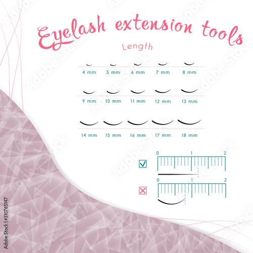Size eyelash length