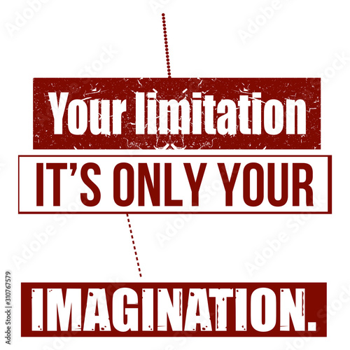 Its only your imagination poster design - vector