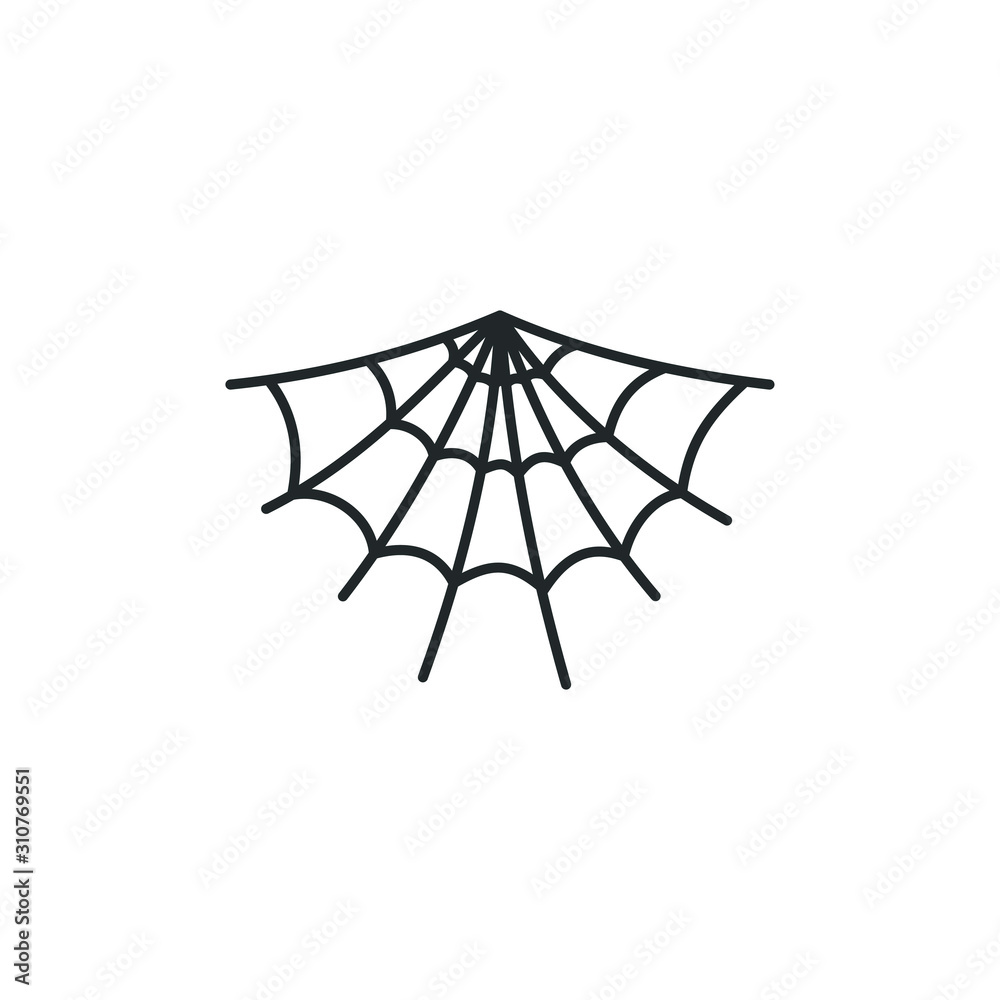 Halloween Spider Web Bannercobweb Background Corner Symbol