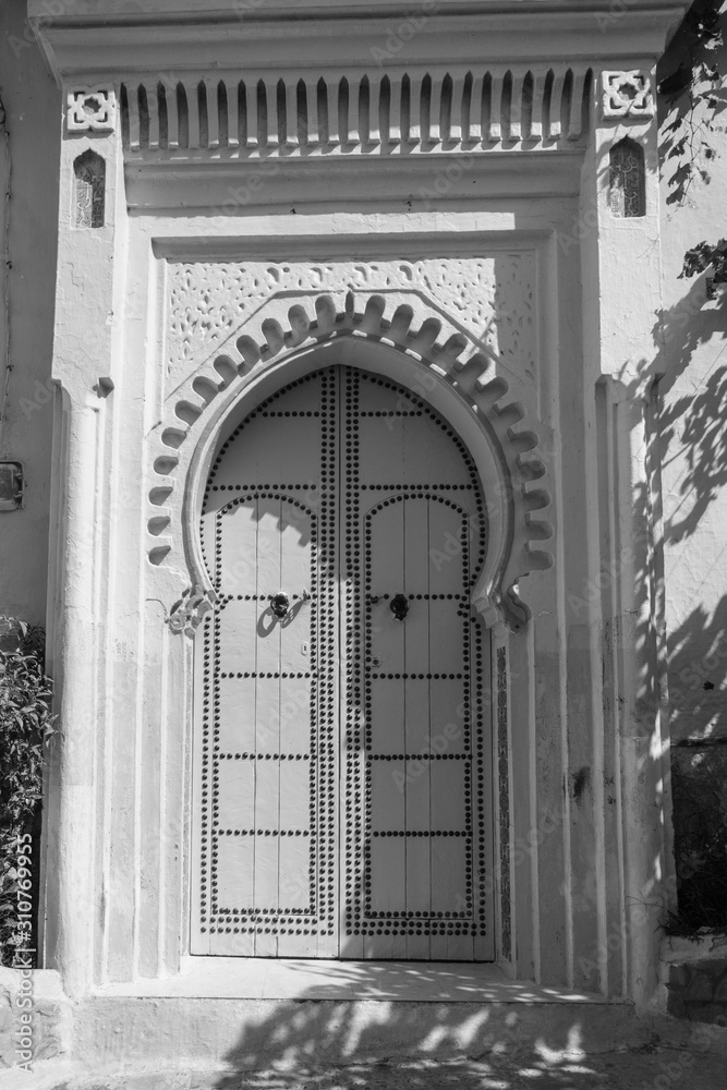 Old doors in old Moroccan city