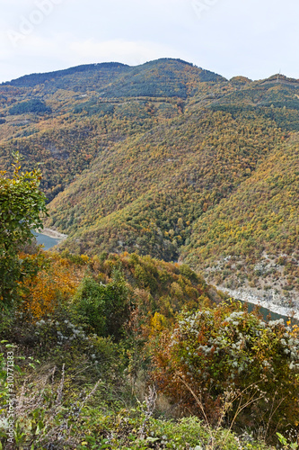 Autumn landscape with Tsankov Kamak Reservoir, Bulgaria