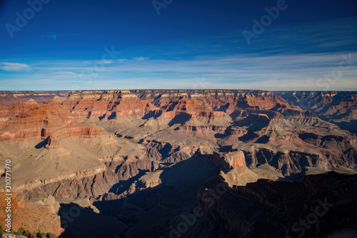 Beautiful landscape of the Hermit Trail  Grand Canyon National Park