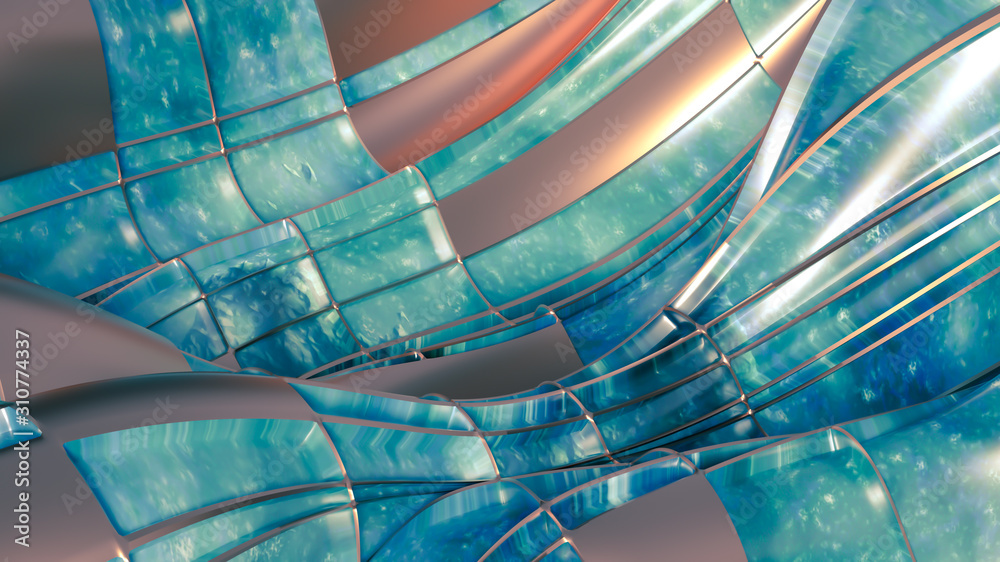 Beautiful, elegant, abstract background with metal and the texture of stone, marble and granite. 3d illustration, 3d rendering. Beautiful, elegant, abstract background with metal and the texture of stone, marble and granite. 3d illustration, 3d rendering.