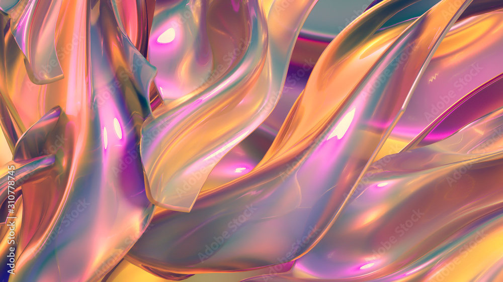 Naklejka premium Abstract colorful background. 3d illustration, 3d rendering.