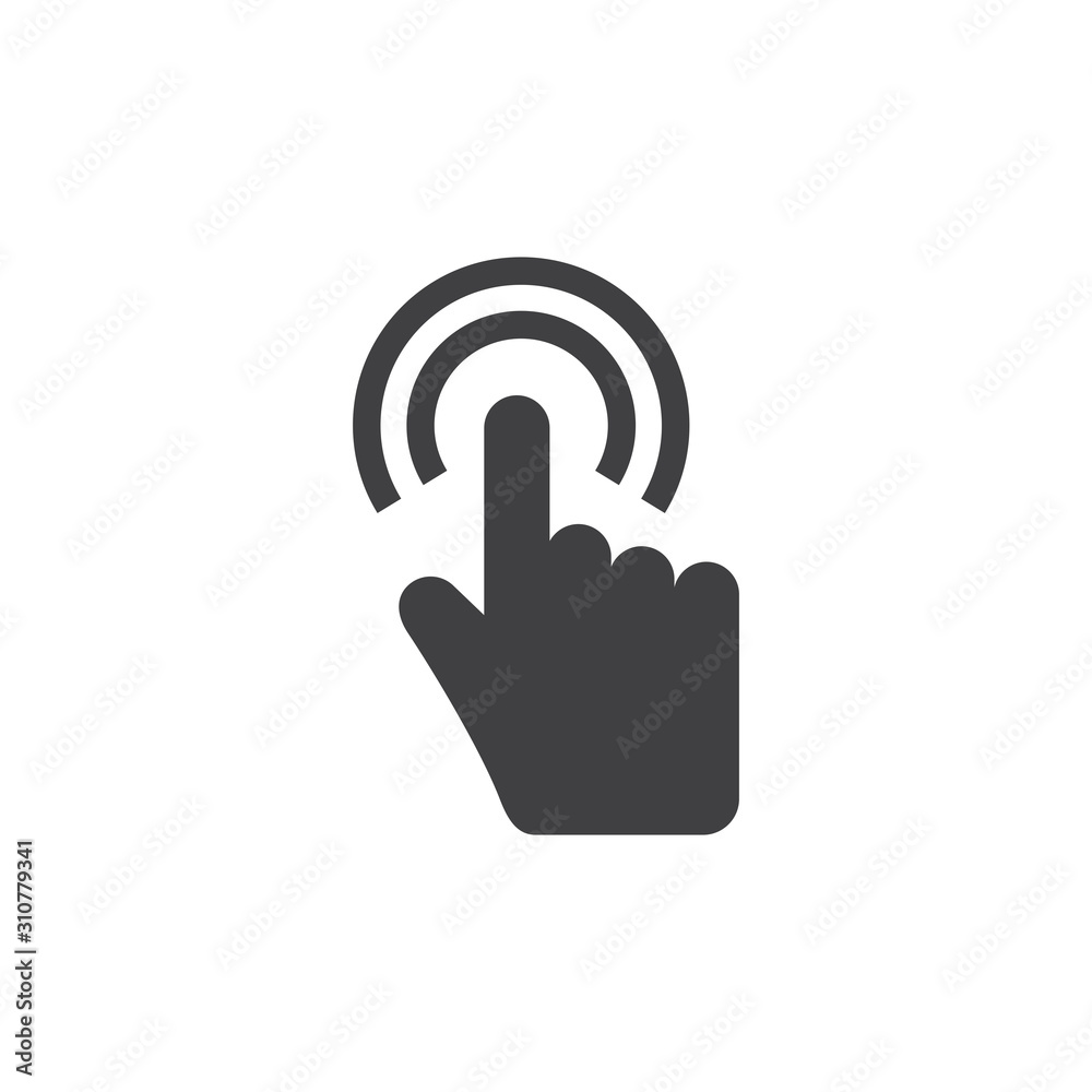 push icon, fingerprint icon, touch icon push icon, fingerprint icon, touch icon