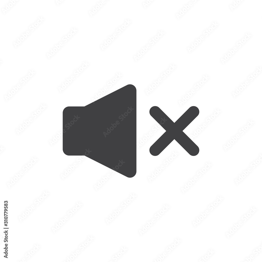 Obraz premium mute icon, silent icon