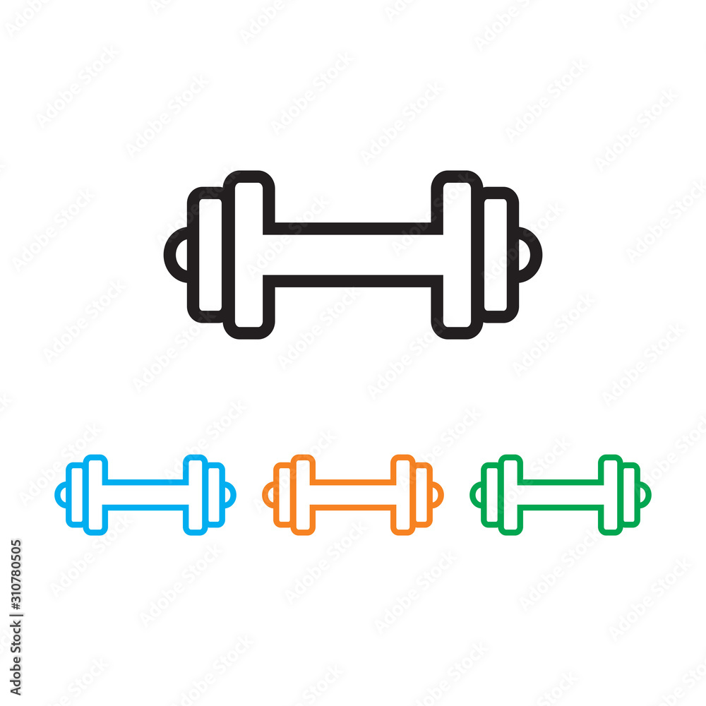 set a barbell icon, set a fitness icon set a barbell icon, set a fitness icon