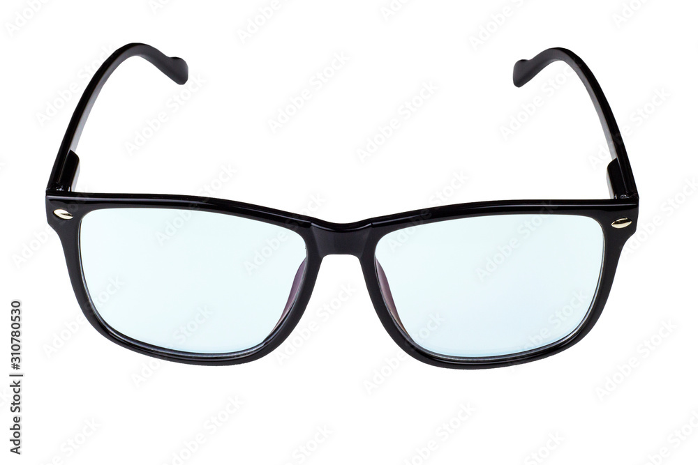 Glasses set separately on a white background for use. Glasses set separately on a white background for use.