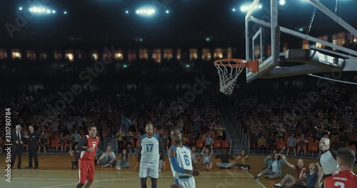 Wallpaper Mural Basketball players on big professional arena during the game. Tense moment of the game. Celebration Torontodigital.ca
