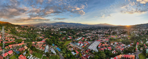 Sunrise over Escazu, San Jose, Costa Rica photo