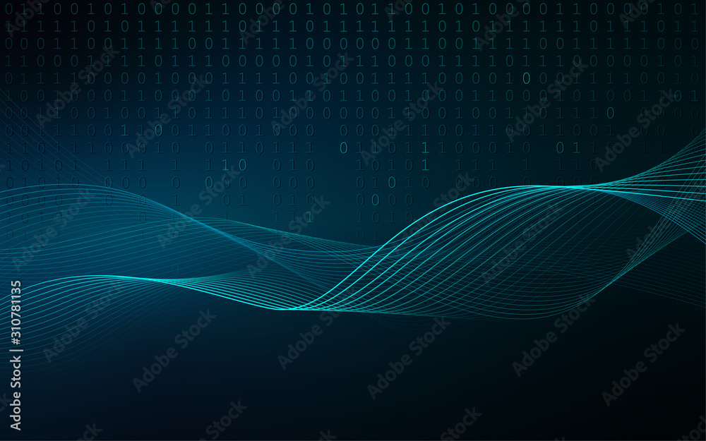 Binary code background with a high tech stream of information Stock ...