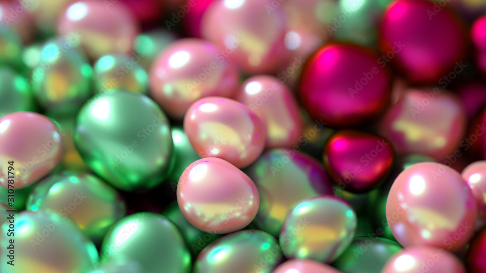 Beautiful background with beads, particles and simulation. 3d illustration, 3d rendering. Beautiful background with beads, particles and simulation. 3d illustration, 3d rendering.