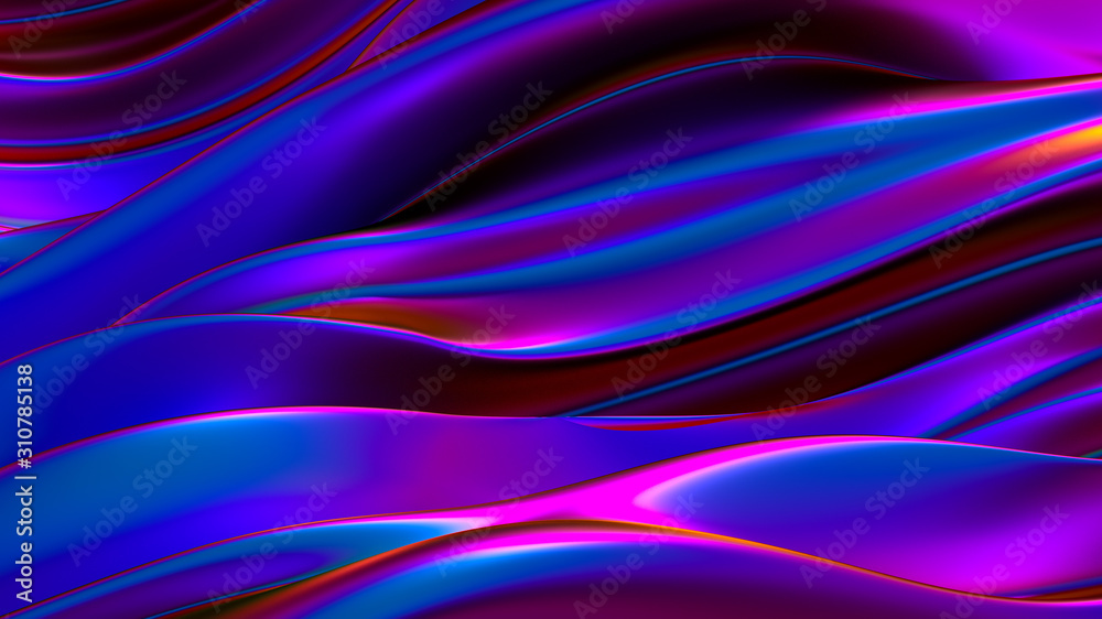 Fototapeta premium Beautiful luxury elegant backdrop with silk fabric drapery. 3d illustration, 3d rendering.