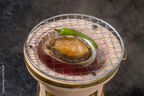 高級あわび 日本料理 Japanese food of abalone ear shell