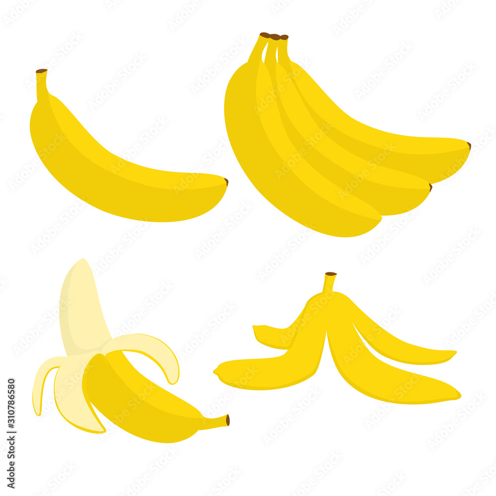 Banana Vector Design Illustration 